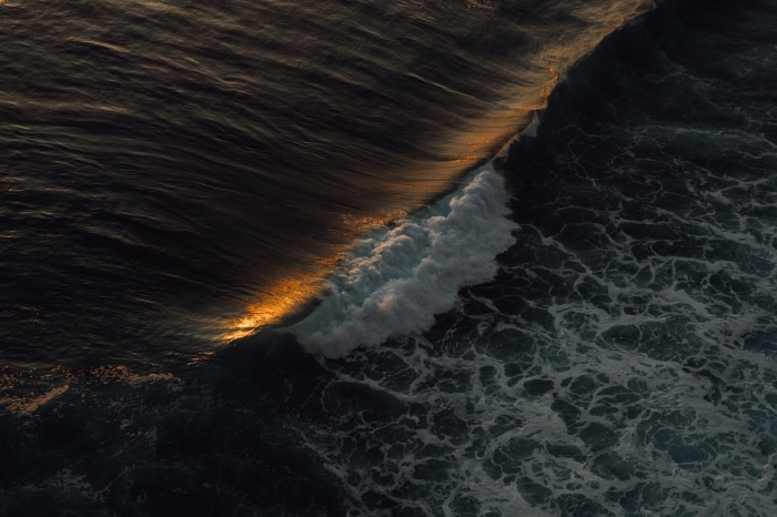Golden Hour Wave Crashing