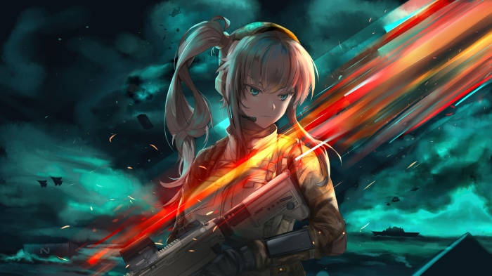 Anime girl with gun from Battlefield 2042