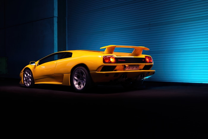 Yellow Lamborghini Diablo GT