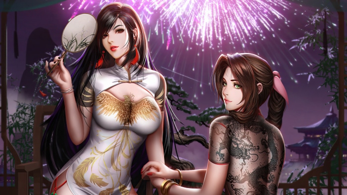 Tifa Lockhart and Aerith Gainsborough from Final Fantasy