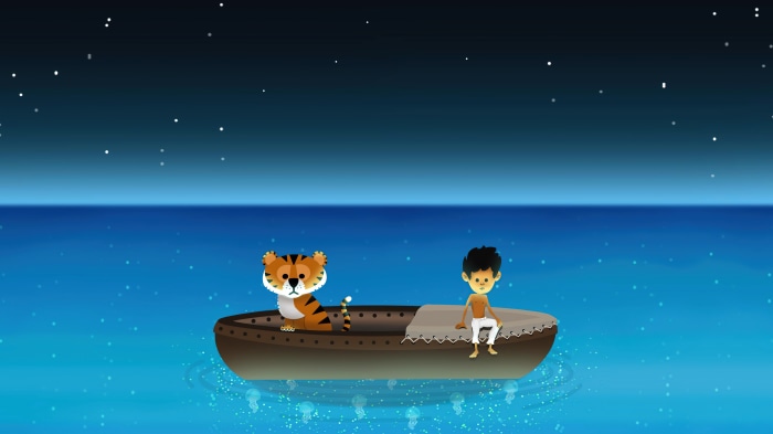 Life of Pi: Boy and Tiger in a Boat