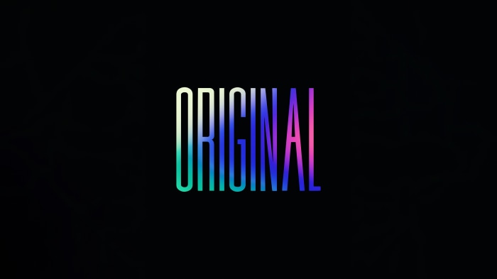 Original typography on black background