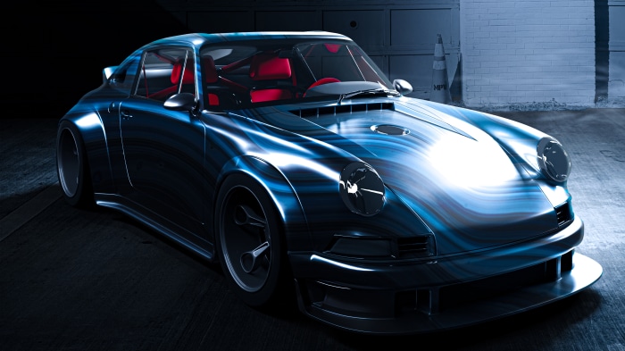 Blue Porsche 959 4K