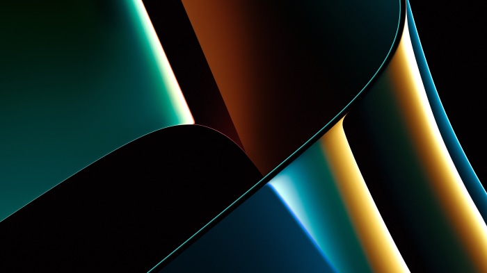 Abstract Digital Artwork with Vivid Light Reflections