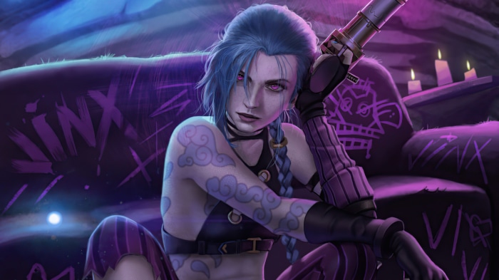Jinx from League of Legends and Arcane