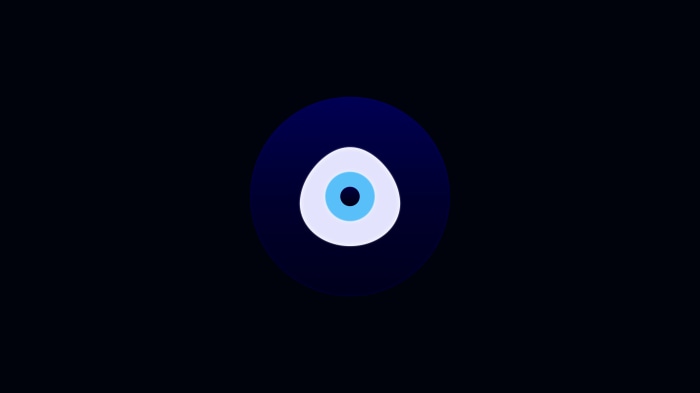 Minimalist Evil Eye Artwork 4K