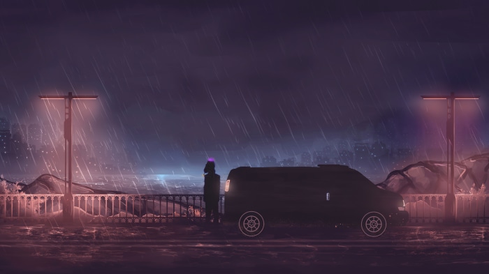 Bojack Horseman in the rain
