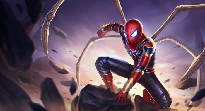 Spider-Man in Iron Spider Suit with Mechanical Arms