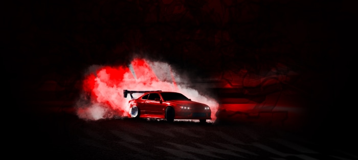 Red Drifting Car 4K