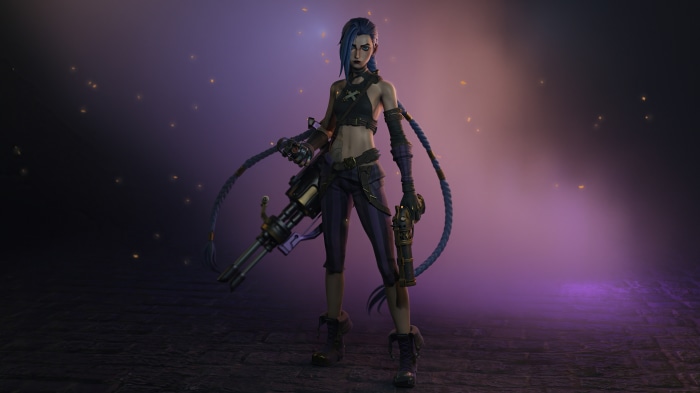 Jinx from League of Legends with guns