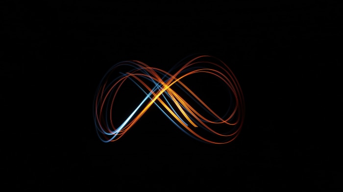 Abstract infinity symbol light painting