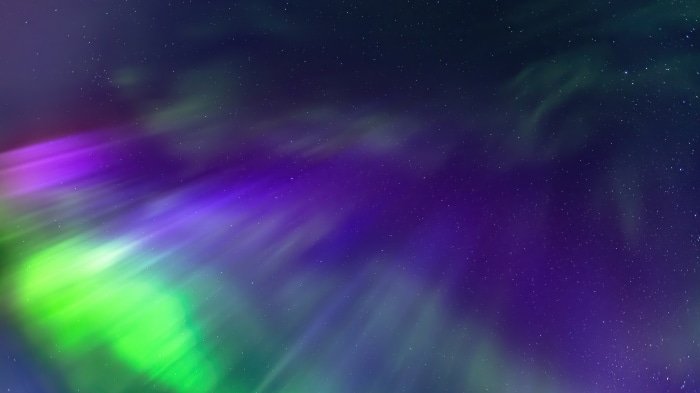 Aurora Borealis in a Starry Night Sky