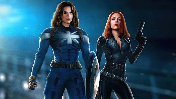 Captain Carter and Black Widow from Marvel