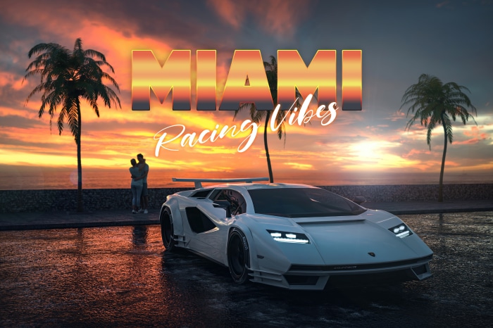 Miami Racing Vibes with Lamborghini