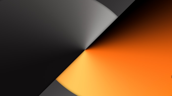Abstract digital art with orange and gray gradients