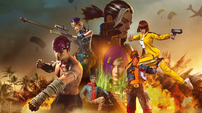 Free Fire Characters in Action 4K