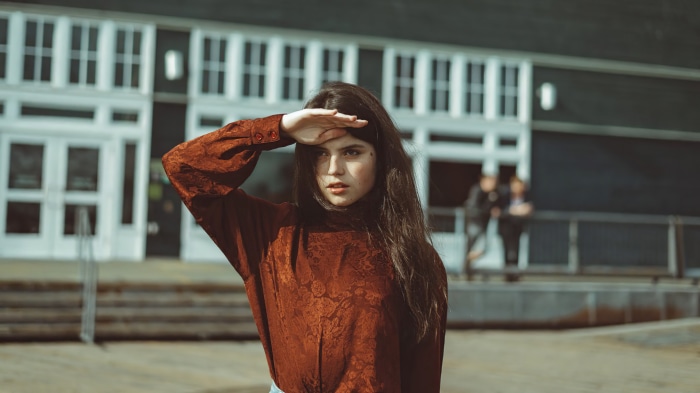 Raluca Vlad looking into the distance