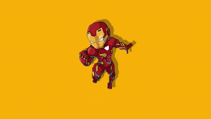 Iron Man in minimalist art style