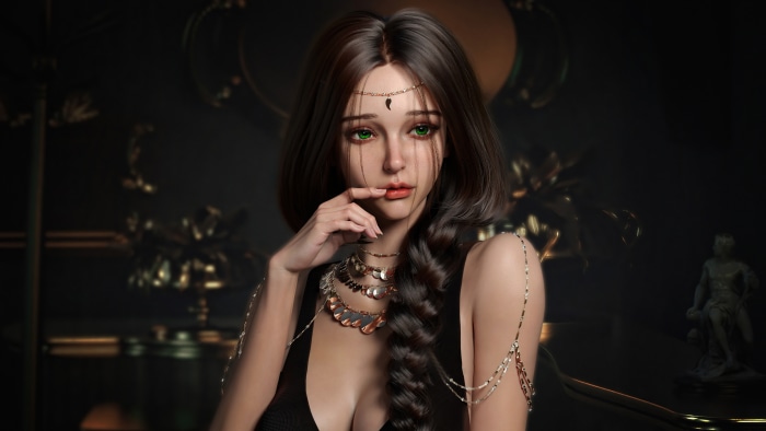 Fantasy Girl Digital Art in