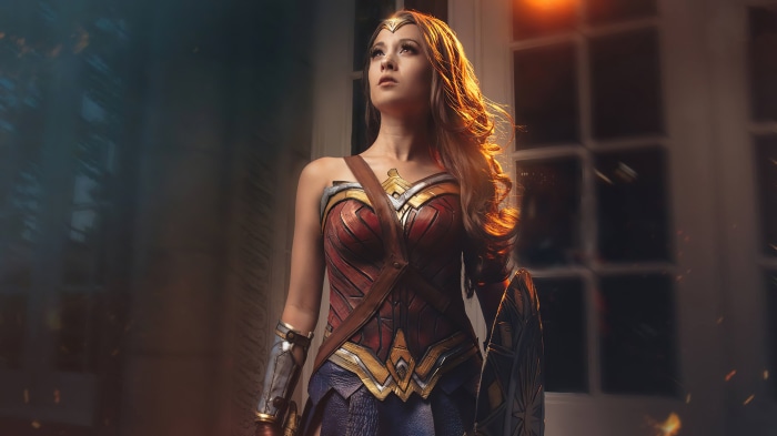 Wonder Woman Cosplay Artwork 4K