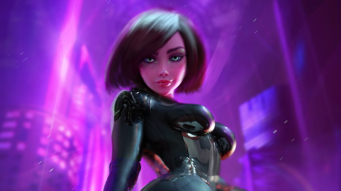 Alita from Alita: Battle Angel digital art