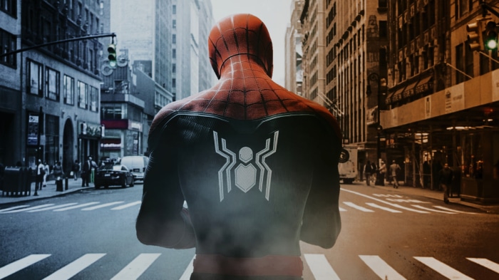 Spider-Man from Marvel Comics in New York City