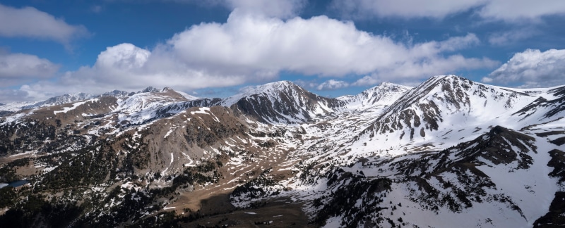 Snowy Mountains Panorama in Andorra