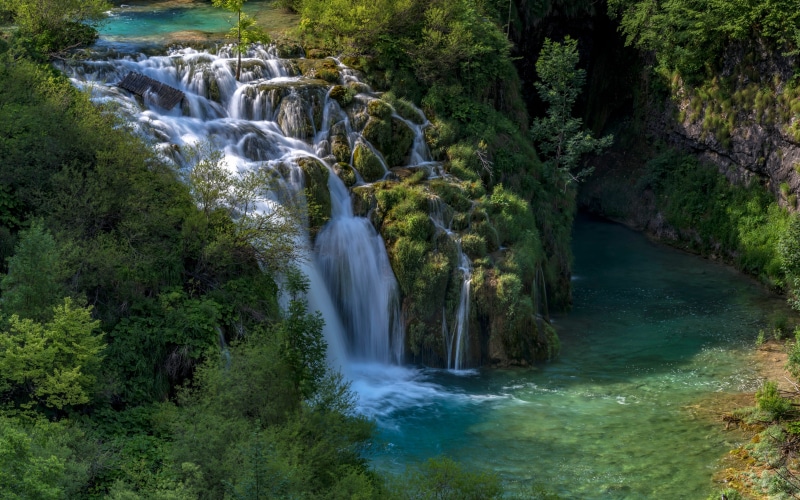 Waterfalls in Plitvice National Park, Croatia