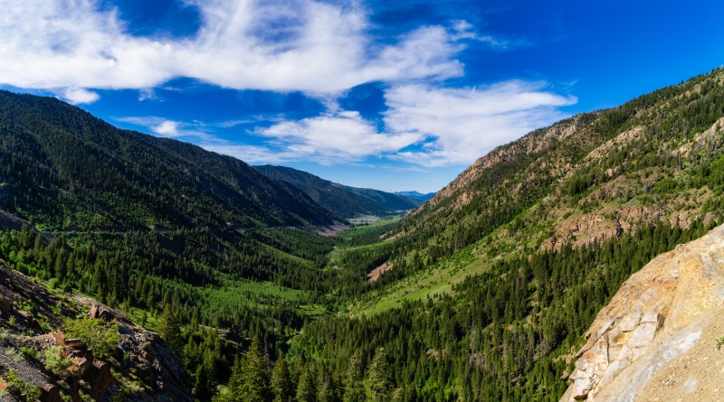 Valley in Sawtooth Range, Idaho, USA