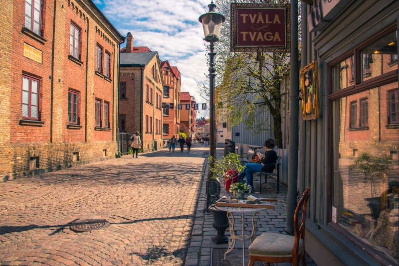 Street in Haga, Gothenburg, Sweden