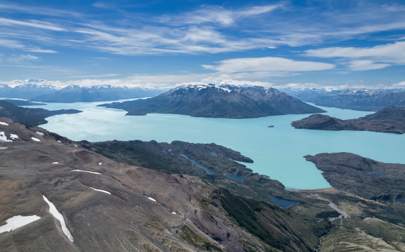 Santa Cruz Lake and Mountains in Argentina