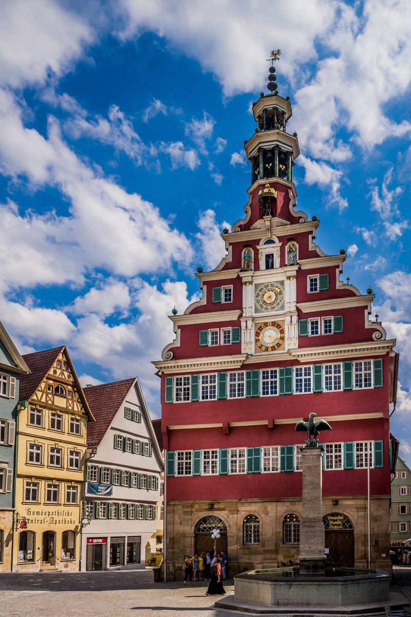 Esslingen Town Hall with Monument and Buildings