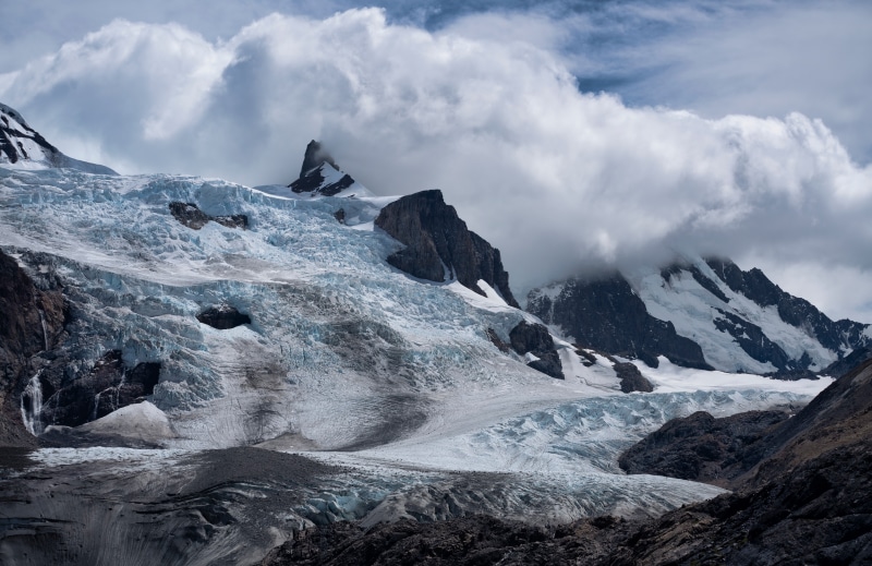 Glacier and Mountains in Patagonia, Argentina