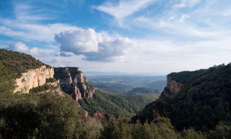 Mountains and valley in Catalonia, Spain