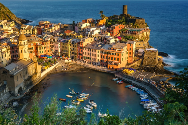 Vernazza, Italy Houses from Above