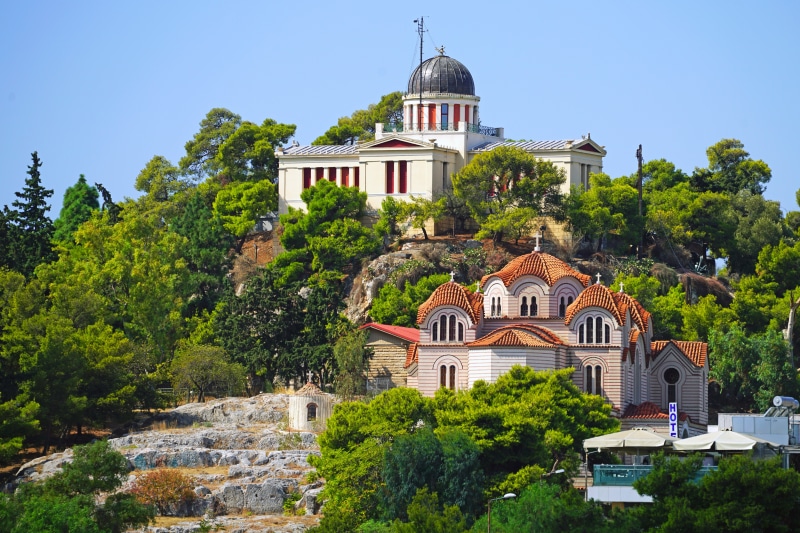 Athens, Greece: Church of Saint Marina and Observatory