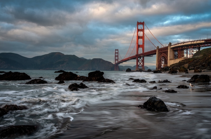 Golden Gate Bridge from Marshall Beach, San Francisco