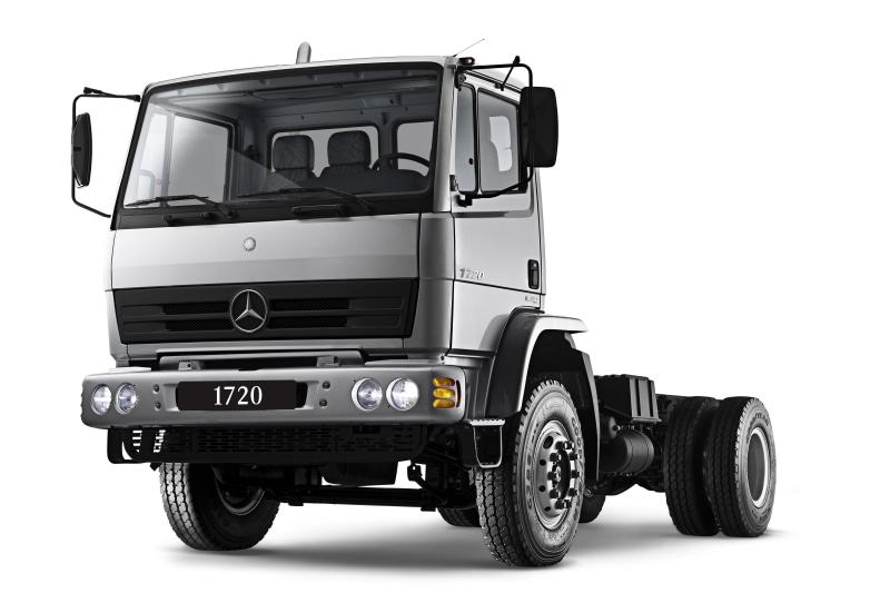 Mercedes-Benz 1720 Truck on White Background