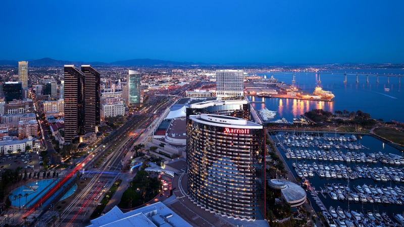Marriott Marina San Diego Skyline at Dusk