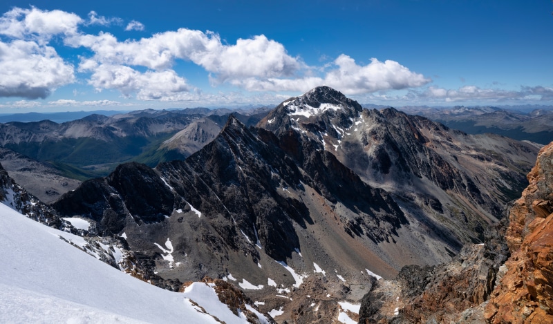 Mountains in Patagonia, Argentina under a cloudy sky
