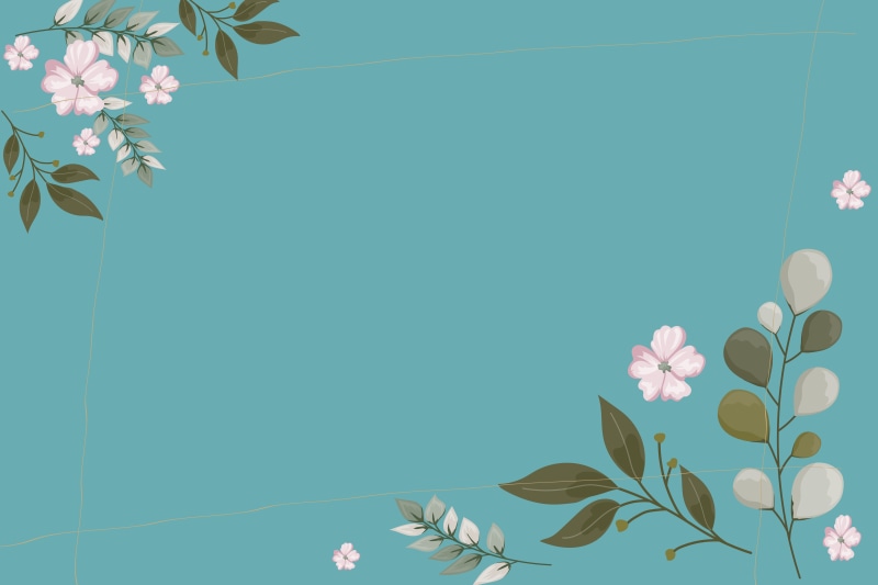 Floral Branches Template Greeting Card