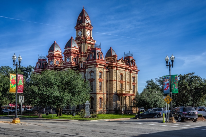 Caldwell County Courthouse in Lockhart, USA