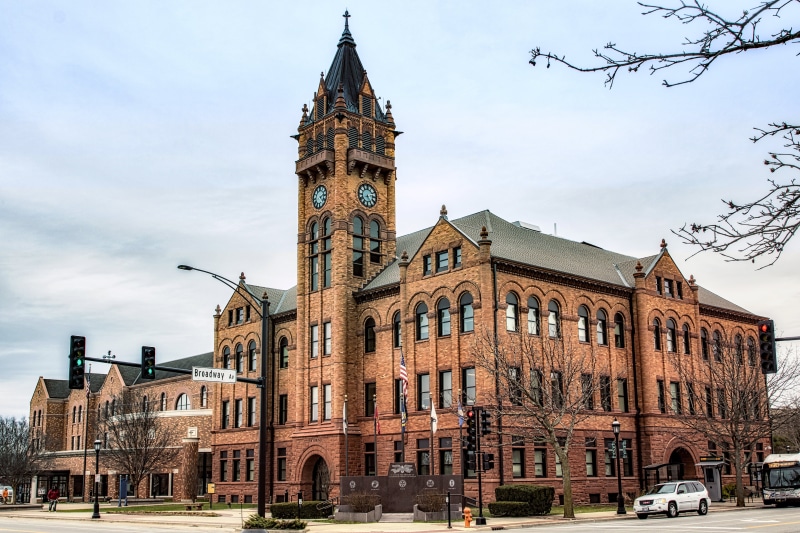 Urbana City Hall with Clock Tower, USA