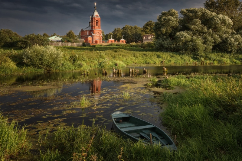 Church on the Teza River near Shuya, Ivanovo Oblast, Russia