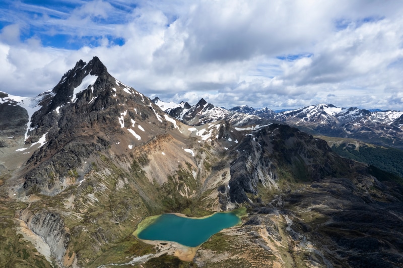 Mountains and Lake in Ushuaia, Patagonia, Argentina