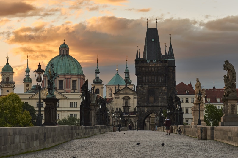 Charles Bridge, Prague, Czech Republic at sunrise