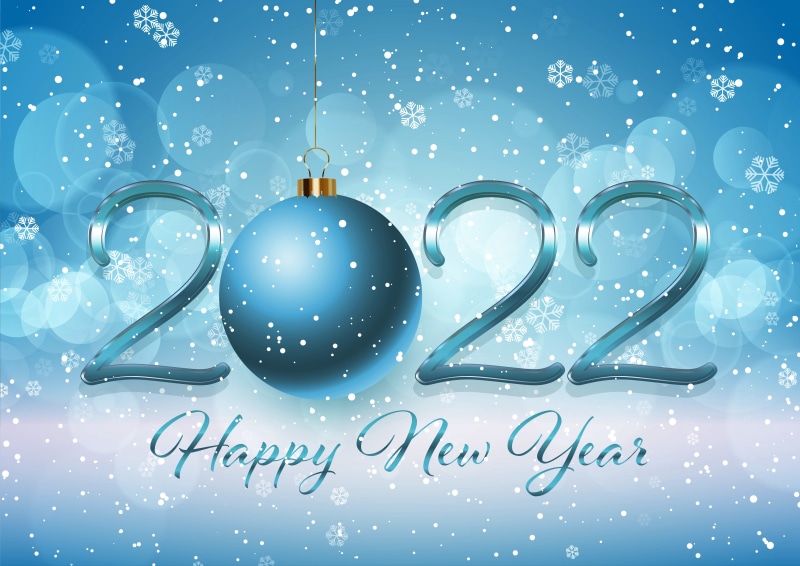 Happy New Year 2022 Christmas Ornament