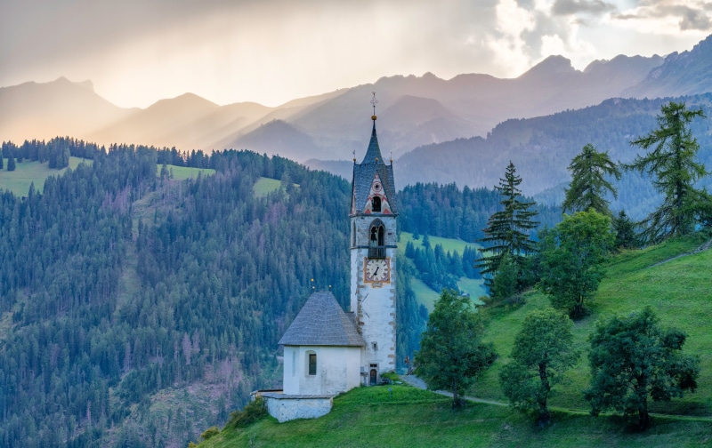Church in the Dolomites, Trentino-Alto Adige, Italy
