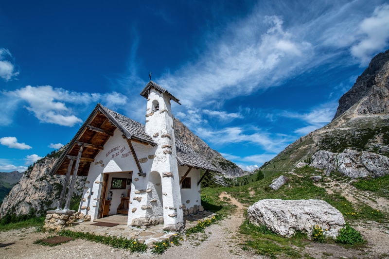Chapel in the Dolomites, Italy