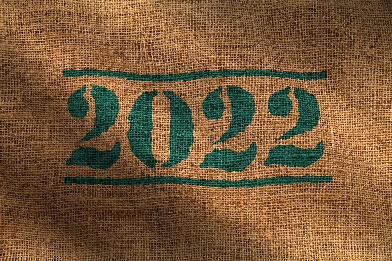 2022 Stenciled on Burlap Cloth